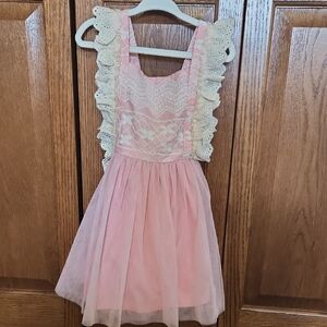 Elegant Pink Lace Dress